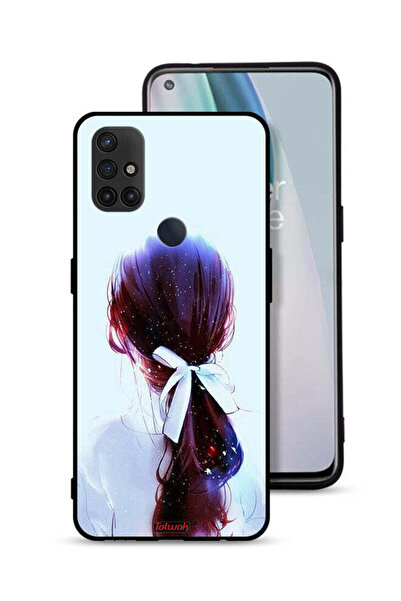 Tolwak غطاء حماية لهاتف OnePlus Nord N10 5G بتصميم ربطة شعر مع رباط شعر وفن فتاة