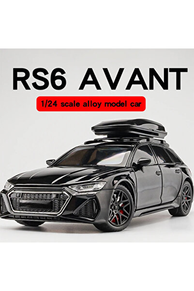 CarStore Audi Rs6 1:24 Metal Maket Araba Siyah Birebir Wagon