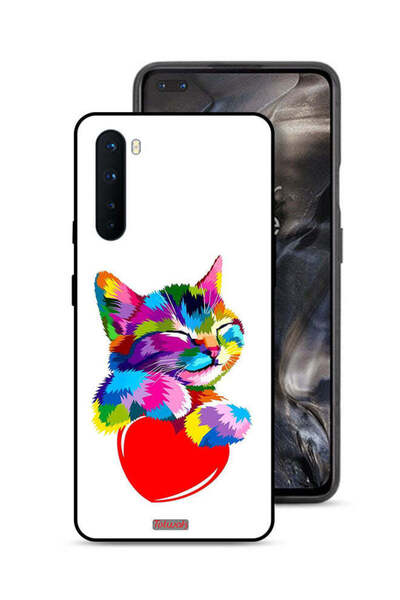 Tolwak غطاء حماية لهاتف OnePlus Nord بتصميم قطة ملونة