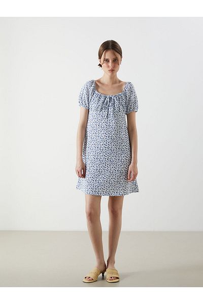 LC Waikiki Mini rochie cu guler Baglama cu flori de sezon nou - S5QG19Z8