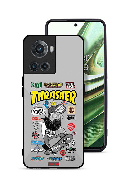 Tolwak غطاء حماية لهاتف OnePlus 10R 5G بملصق Thrasher