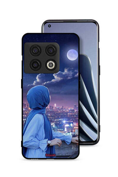 Tolwak غطاء حماية لهاتف OnePlus 10 Pro 5G بطبعة فتاة محجبة تنظر إلى القمر