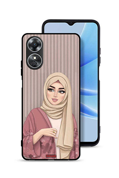 Tolwak غطاء حماية لهاتف Oppo A17 برسومات فتاة محجبة