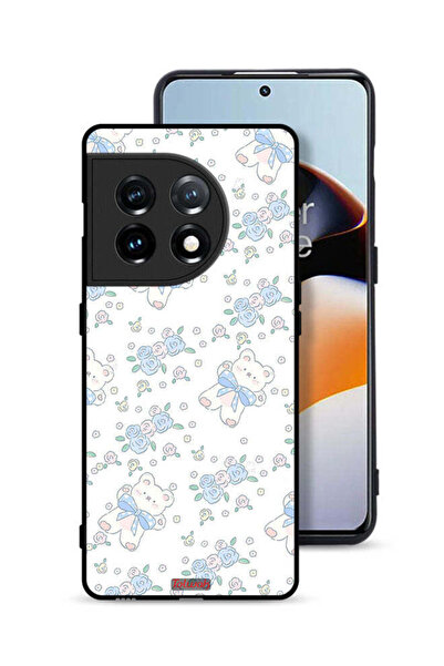 Tolwak غطاء حماية لهاتف OnePlus 11 5G مع دب تيدي لطيف وأيقونة زهور