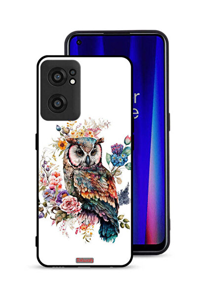 Tolwak OnePlus Nord CE 2 5G Protective Case Cover Owl Abstract Art