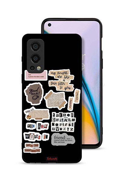 Tolwak غطاء حماية لهاتف OnePlus Nord 2 5G، ملصقات اقتباسات الحظ السعيد