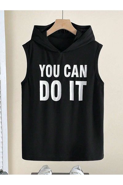 ACTIVE MODA Men's Gym Sports Singlet Printed the Happiness