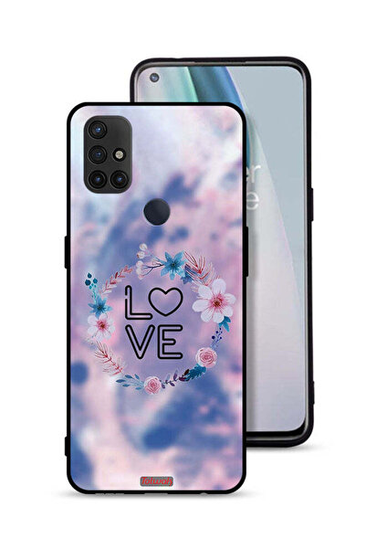 Tolwak غطاء حماية لهاتف OnePlus Nord N10 5G برسومات زهور الحب وخاتم فني