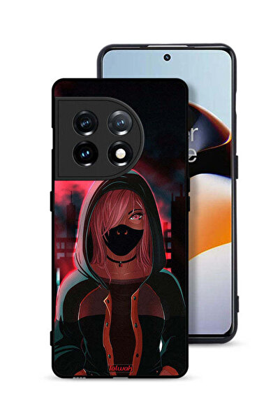 Tolwak غطاء حماية لهاتف OnePlus 11 5G، رسم فتاة ترتدي قناعًا