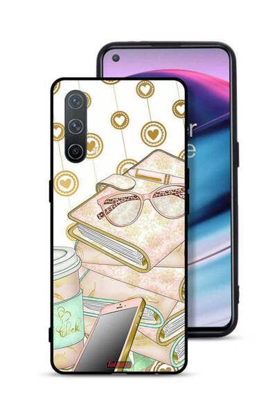 Tolwak غطاء حماية لهاتف OnePlus Nord CE 5G بتصميم نظارات على الكتب