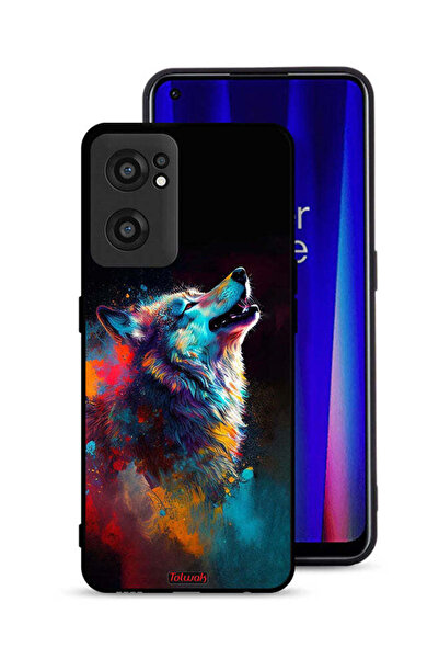 Tolwak OnePlus Nord CE 2 5G Protective Case Cover Wolf Colorful Art
