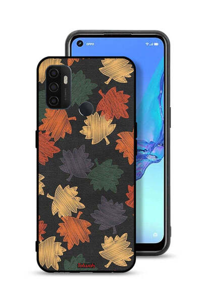 Tolwak غطاء حماية لهاتف Oppo A53s برسومات أوراق الخريف