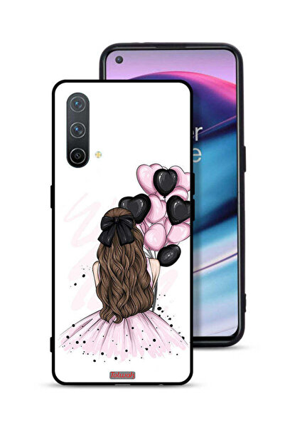 Tolwak غطاء حماية لهاتف OnePlus Nord CE 5G يحمل صورة فتاة تحمل بالونات فنية