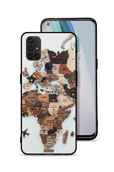 Tolwak غطاء حماية لهاتف OnePlus Nord N10 5G برسومات خريطة العالم