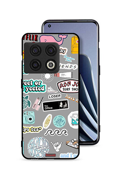 Tolwak غطاء حماية لهاتف OnePlus 10 Pro 5G بملصقات Good Vibes