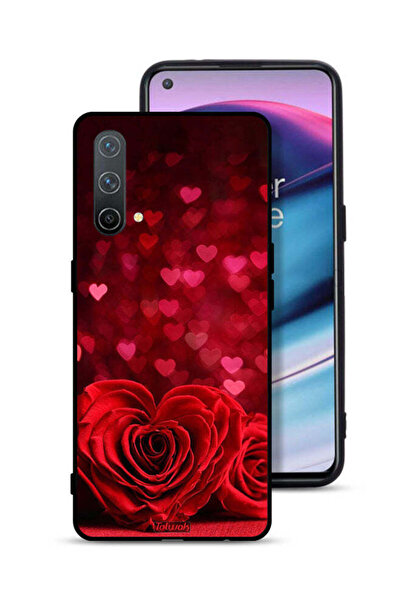 Tolwak غطاء حماية لهاتف OnePlus Nord CE 5G بنقشة زهور على شكل قلب وفن تجريدي