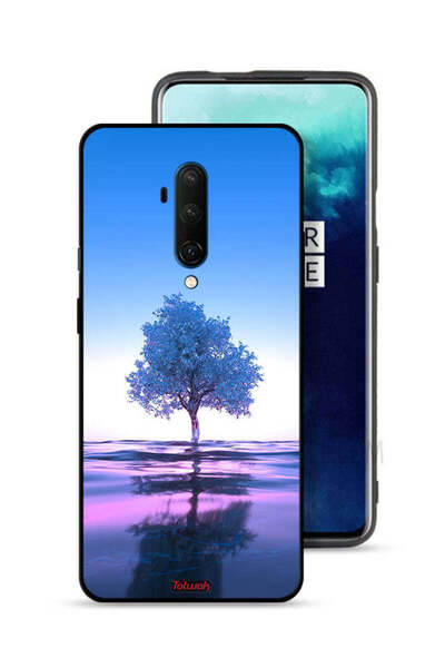 Tolwak غطاء حماية لهاتف OnePlus 7T Pro بتصميم شجرة نيون وانعكاس مائي فني رقمي
