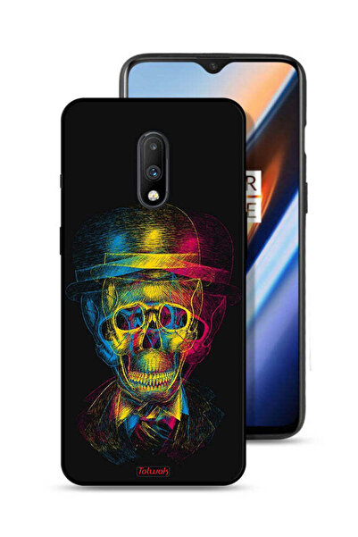 Tolwak غطاء حماية لهاتف OnePlus 7 بتصميم جمجمة وقبعة ملونة وفن خيالي