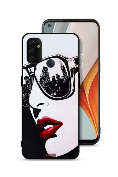 Tolwak غطاء حماية OnePlus Nord N100 بتصميم وجه فتاة وفن تجريدي