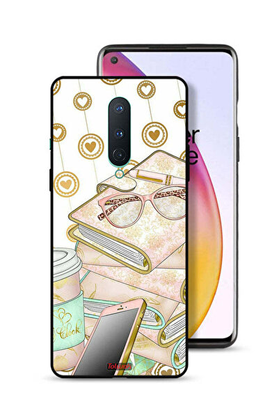 Tolwak غطاء حماية لهاتف OnePlus 8 بتصميم نظارات على الكتب