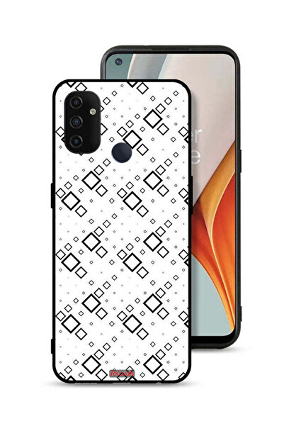Tolwak غطاء حماية لهاتف OnePlus Nord N100 بتصميم مربع تجريدي رقمي