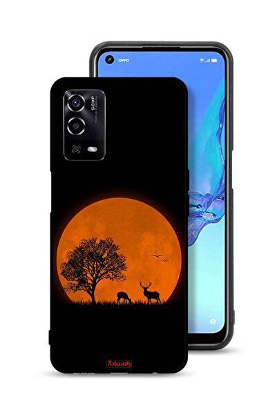 Tolwak Oppo A55 4G Protective Case Cover Evening Moon Art