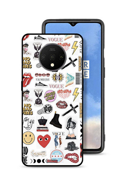 Tolwak OnePlus 7T Protective Case Cover No Bad Vibes Stickers