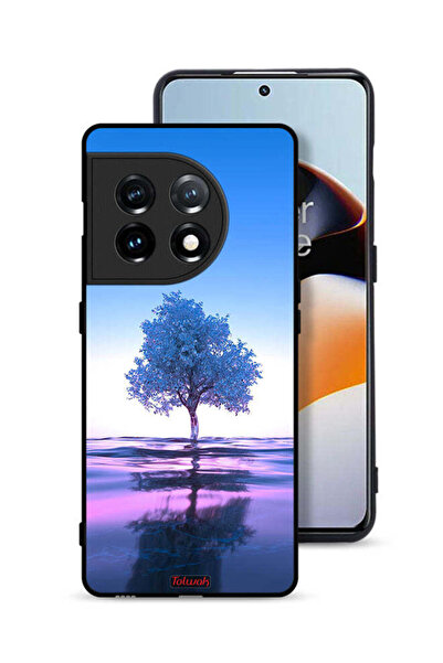 Tolwak غطاء حماية لهاتف OnePlus 11 5G بتصميم شجرة نيون وانعكاس جسم مائي فني رقمي