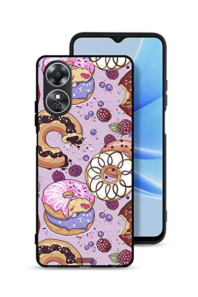 Tolwak غطاء حماية لهاتف Oppo A17 برسومات دونات فنية