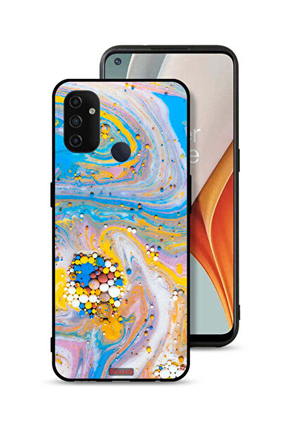 Tolwak غطاء حماية لهاتف OnePlus Nord N100 بنقشة الأحجار الكريمة الملونة التجر...