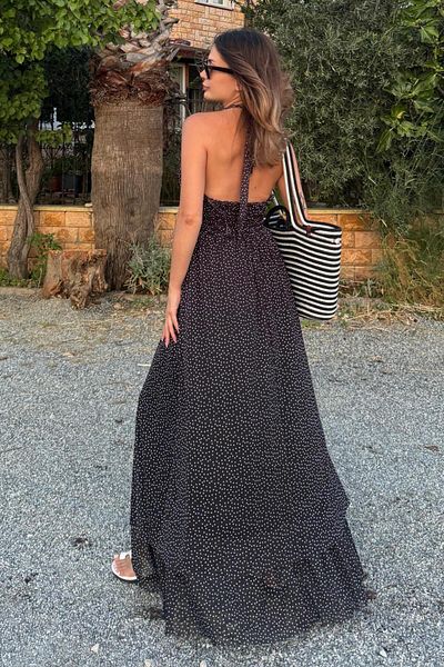 bb butik basic Romantic Series Long Dress with Points Rs5677