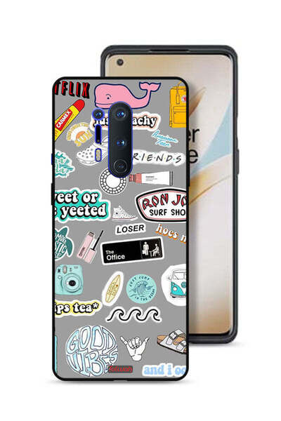 Tolwak غطاء حماية لهاتف OnePlus 8 Pro بملصقات Good Vibes