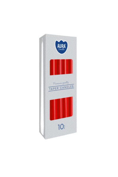 BISPOL Lumanari Conice Bispol Rosu, 10 buc/set