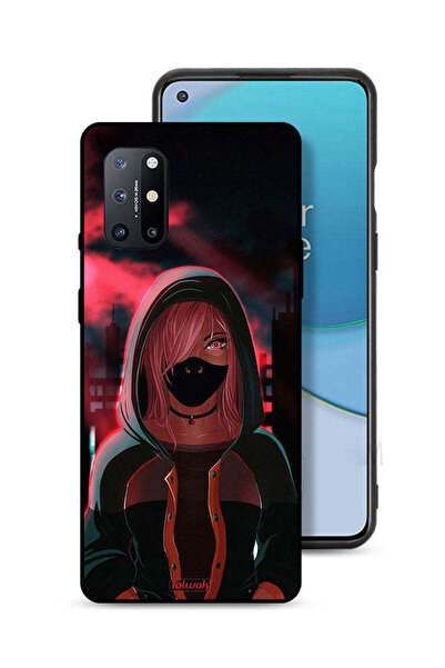Tolwak غطاء حماية لهاتف OnePlus 8T 5G، رسم فتاة ترتدي قناعًا