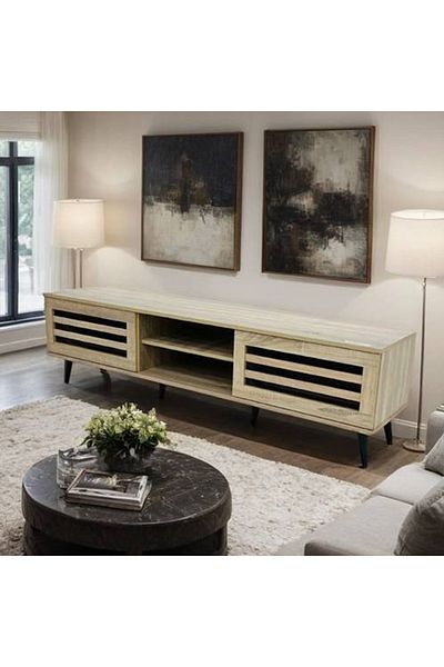 DEC26 Plasma TV table with a distinctive and modern design, 180 cm