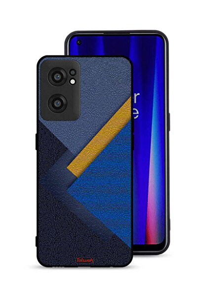 Tolwak غطاء حماية لهاتف OnePlus Nord CE 2 5G بنقشة مثلثات جلدية