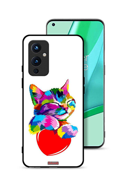 Tolwak غطاء حماية لهاتف OnePlus 9 5G بتصميم قطة ملونة