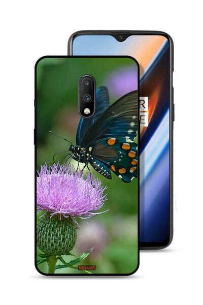 Tolwak غطاء حماية لهاتف OnePlus 7 بتصميم فراشة تجلس على زهرة