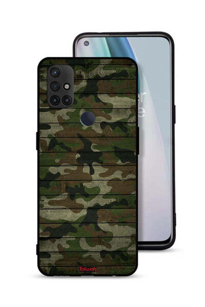 Tolwak غطاء حماية لهاتف OnePlus Nord N10 5G بنمط خشبي مموه