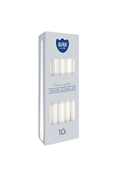 BISPOL Lumanari Conice Bispol Alb, 10 buc/set