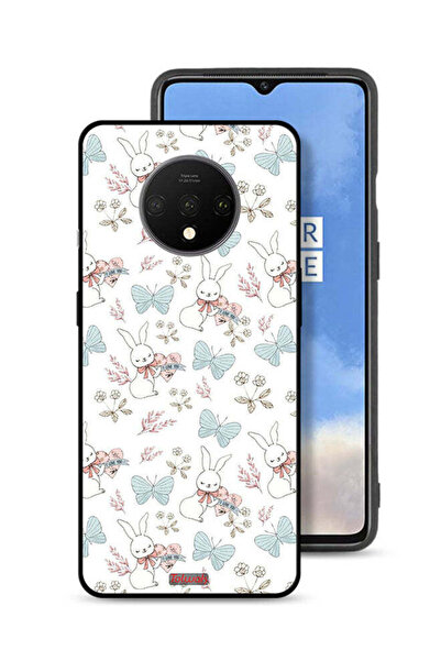 Tolwak غطاء حماية لهاتف OnePlus 7T بطبعة أرنب وفراشات