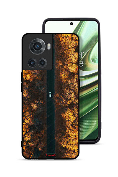Tolwak غطاء حماية لهاتف OnePlus 10R 5G بطبعة طريق في أشجار الخريف
