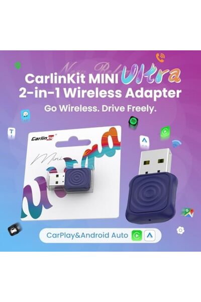 carlinkit MINI Wireless CarPlay Android Auto Adapter, Ultra Series, Easy to Hide, Stable Connection,