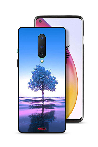 Tolwak غطاء حماية لهاتف OnePlus 8 بتصميم شجرة نيون وانعكاس مائي فني رقمي