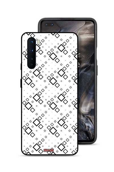 Tolwak غطاء حماية لهاتف OnePlus Nord بتصميم مربع تجريدي رقمي