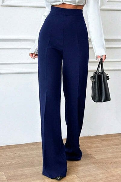 StreetWear Outlet Pantaloni casual pentru femei, talie înaltă, croială largă