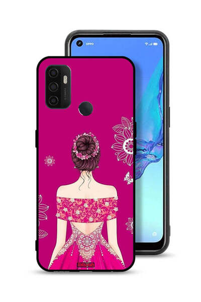 Tolwak غطاء حماية Oppo A11s بتصميم فتاة وزهور