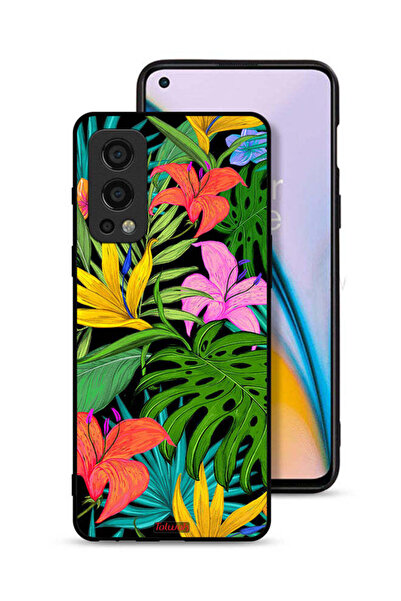 Tolwak غطاء حماية لهاتف OnePlus Nord 2 5G بنقشة زهور استوائية وأوراق شجر