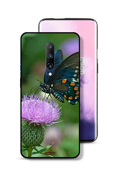 Tolwak غطاء حماية لهاتف OnePlus 7 Pro بتصميم فراشة تجلس على زهرة