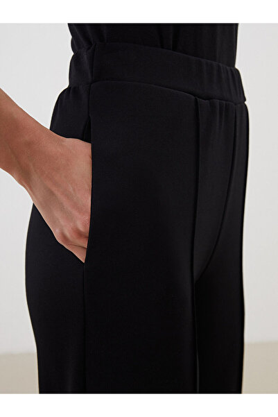 LC Waikiki Siyah Beli Lastikli Kadın Eşofman Altı